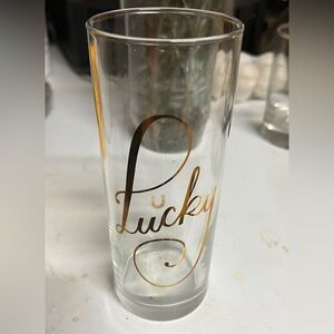 Lucky Gold Accent Glass Tumbler